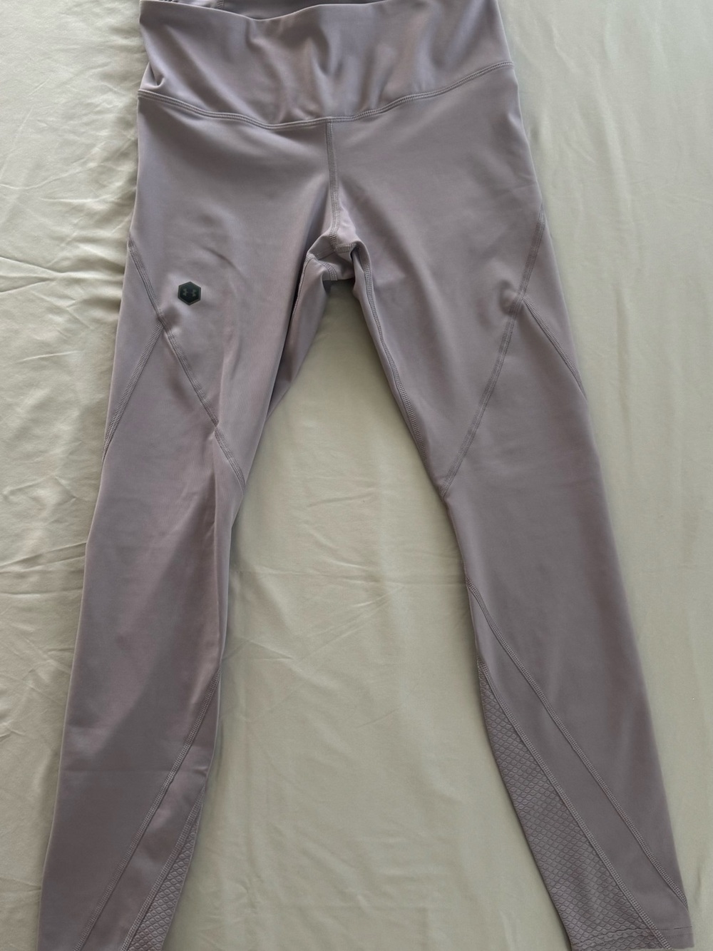 Under Armour Women’s Rush Leggings Slate Purple Geometric Leg Panels